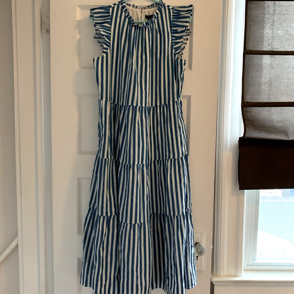 J.Crew Tiered Cotton Dobby Dress